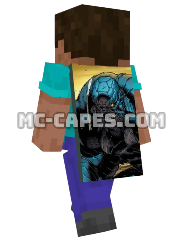 A-Bomb Minecraft cape worn on a player, seen from behind