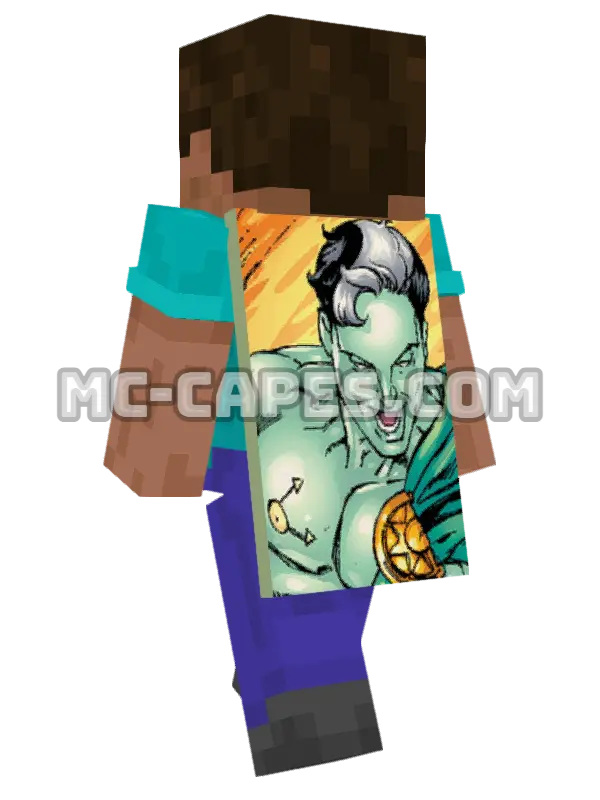 Abraxas Minecraft cape worn on a player, seen from behind