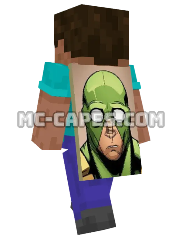Agent Bob Minecraft cape worn on a player, seen from behind