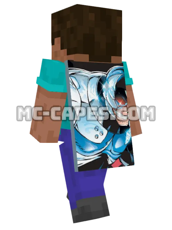 Ajax Minecraft cape worn on a player, seen from behind