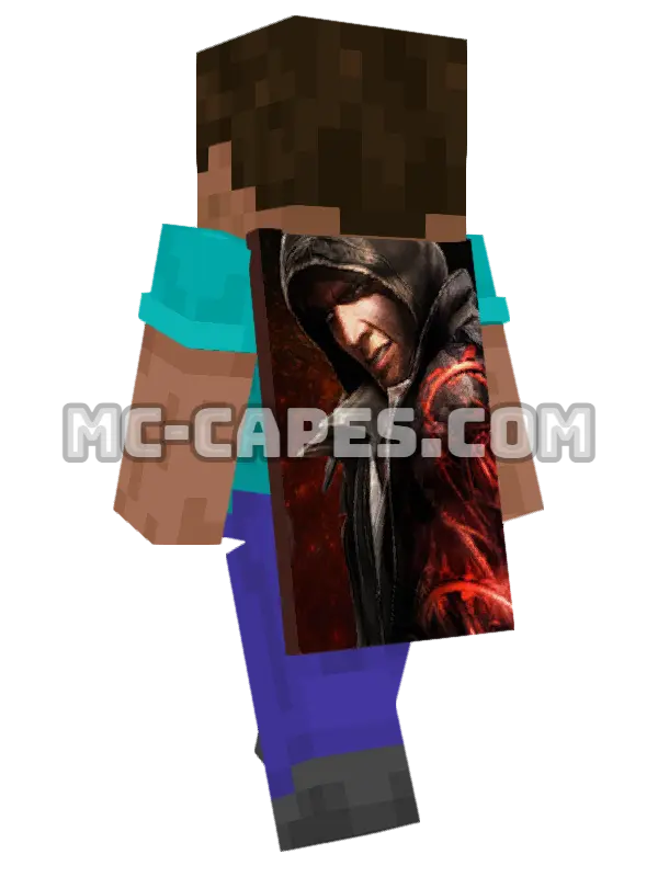 Alex Mercer Minecraft cape worn on a player, seen from behind