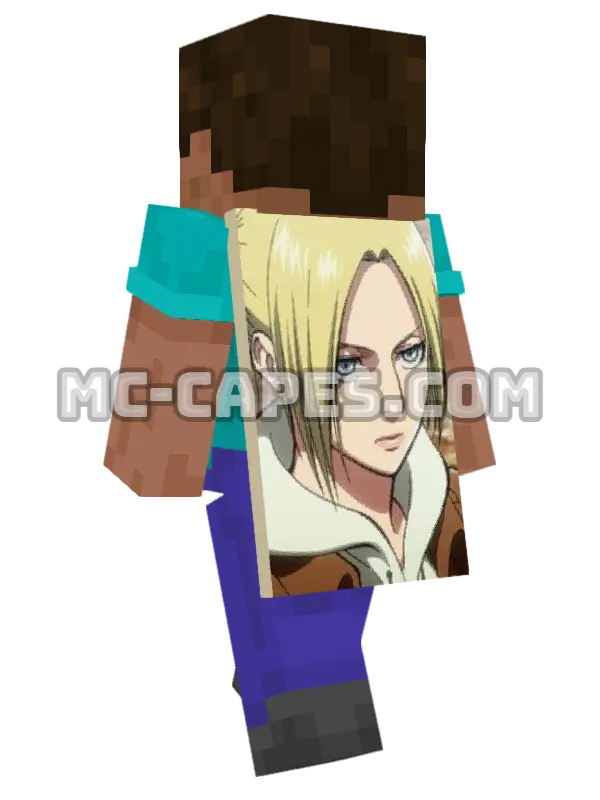 Annie Leonhart Minecraft cape worn on a player, seen from behind
