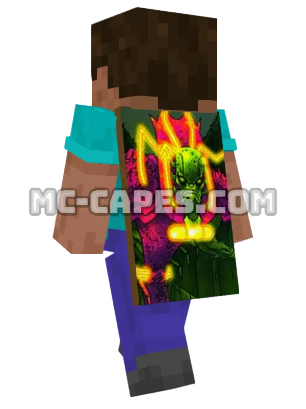 Annihilus Minecraft cape worn on a player, seen from behind