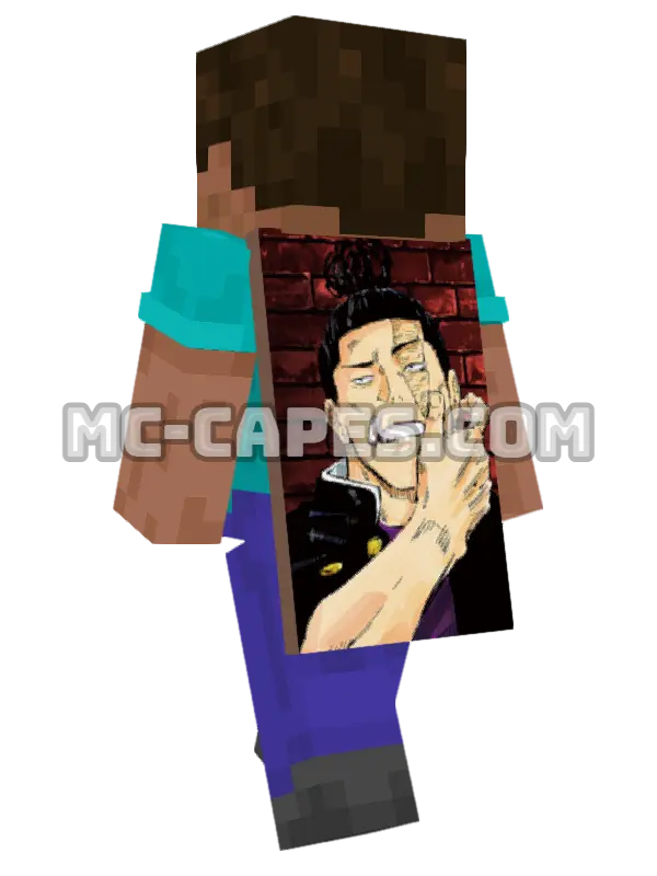 Aoi Toudou Minecraft cape worn on a player, seen from behind