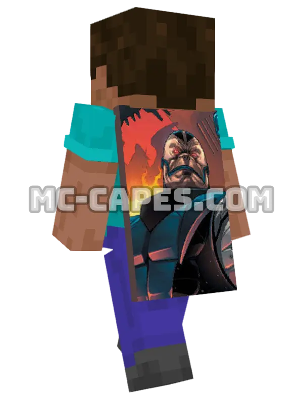 Apocalypse Minecraft cape worn on a player, seen from behind