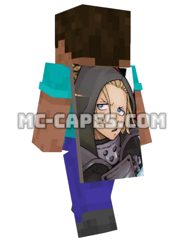 Arthur Boyle Minecraft cape worn on a player, seen from behind