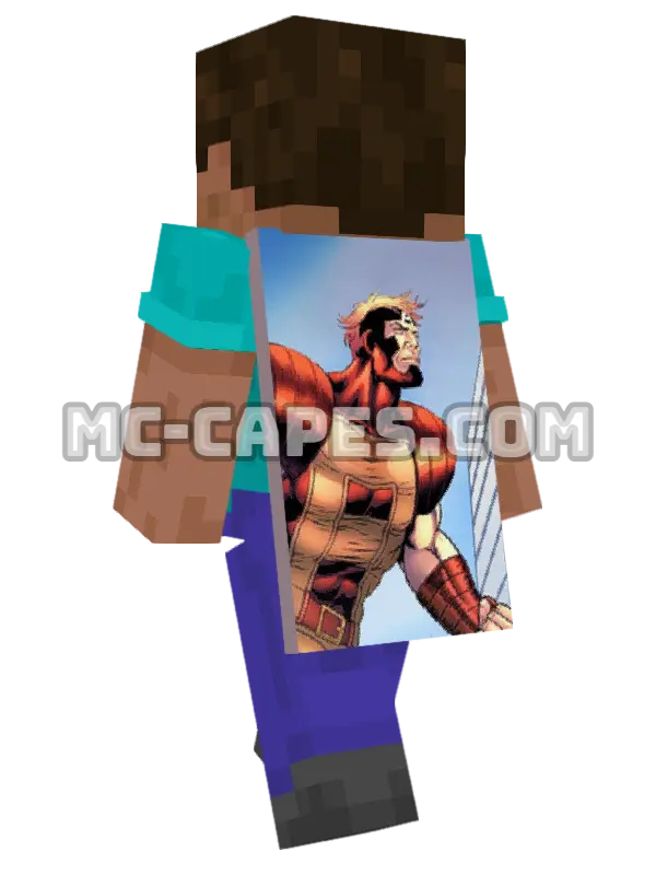 Atlas Minecraft cape worn on a player, seen from behind