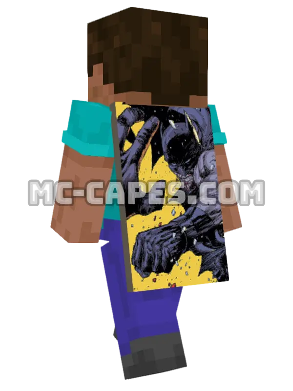 Batman II Minecraft cape worn on a player, seen from behind