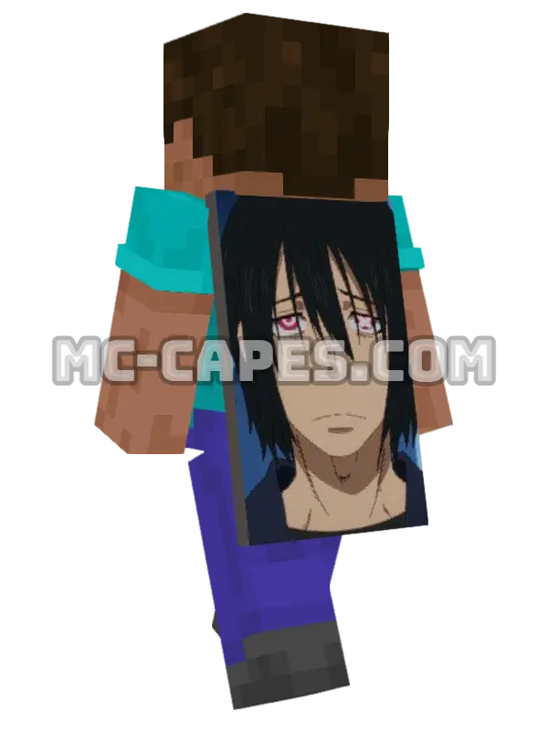 Benimaru Shinmon Minecraft cape worn on a player, seen from behind