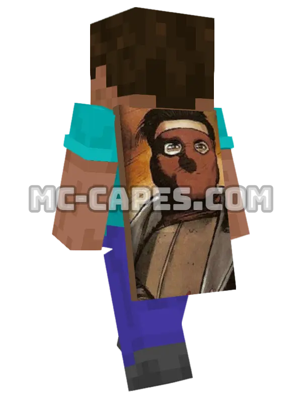 Big Daddy Minecraft cape worn on a player, seen from behind