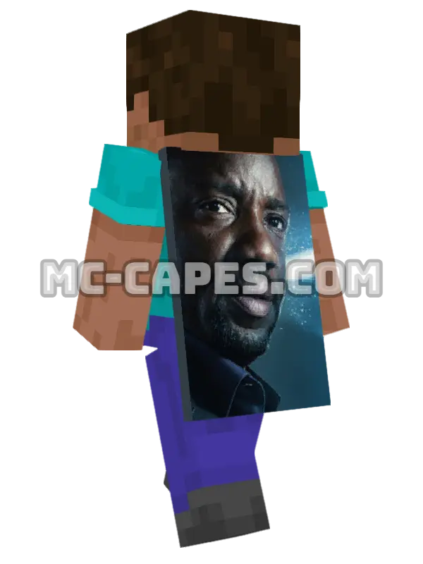 Bill Harken Minecraft cape worn on a player, seen from behind