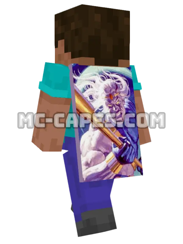 Blackwulf Minecraft cape worn on a player, seen from behind