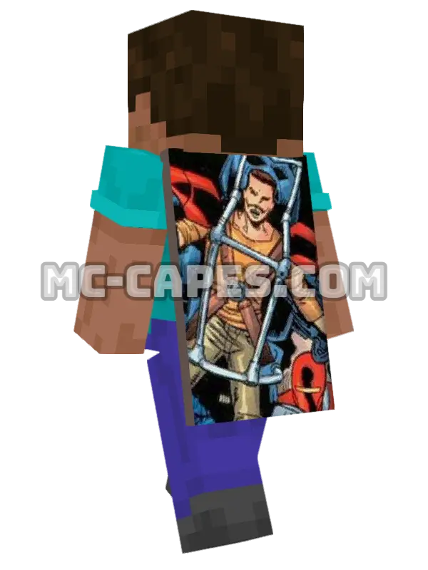 Box IV Minecraft cape worn on a player, seen from behind