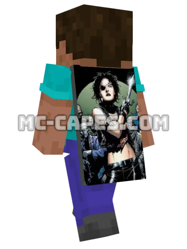 Callisto Minecraft cape worn on a player, seen from behind