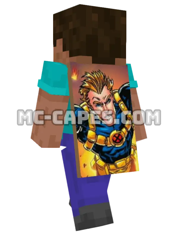 Cannonball Minecraft cape worn on a player, seen from behind