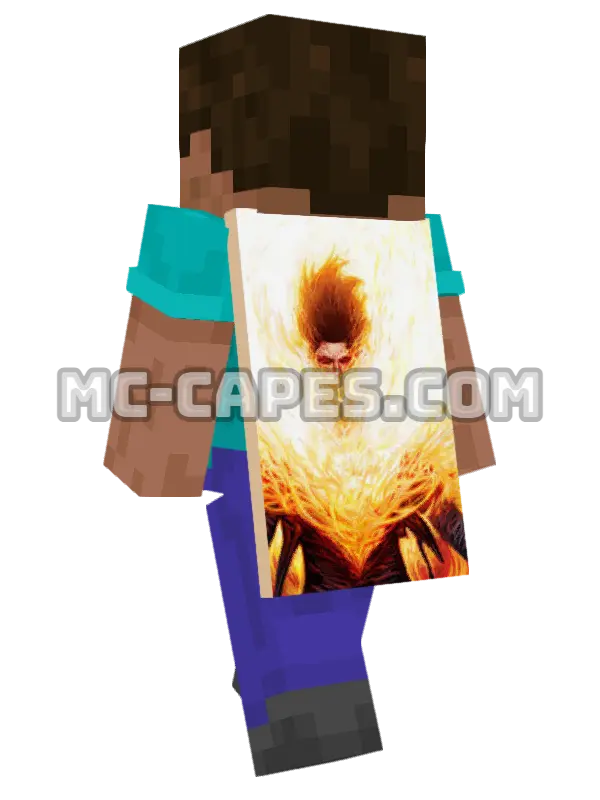 Chamber Minecraft cape worn on a player, seen from behind