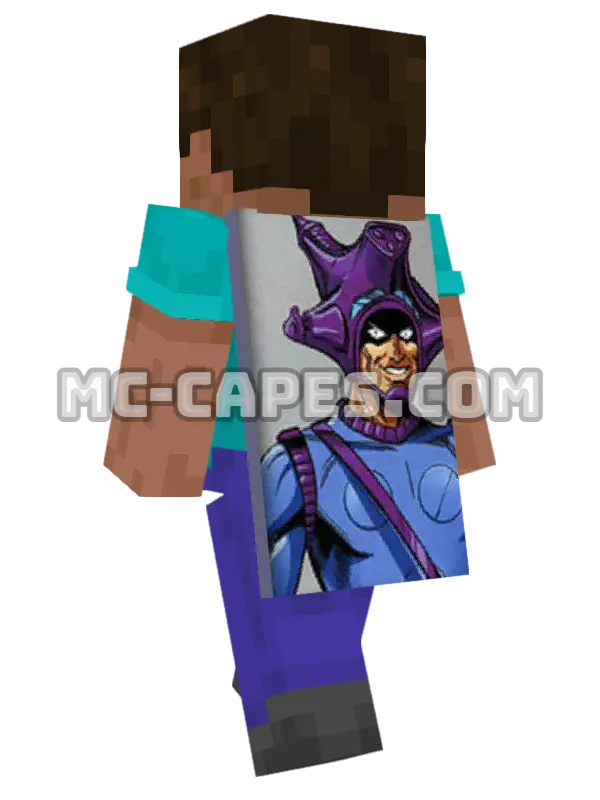 Changeling Minecraft cape worn on a player, seen from behind