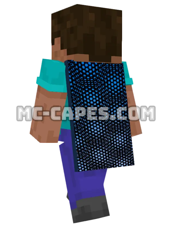 Circle Pattern Minecraft cape worn on a player, seen from behind
