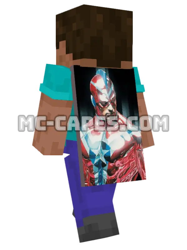 Citizen Steel Minecraft cape worn on a player, seen from behind