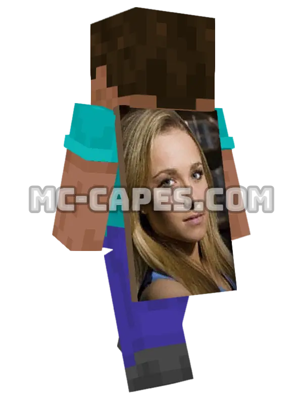 Claire Bennet Minecraft cape worn on a player, seen from behind