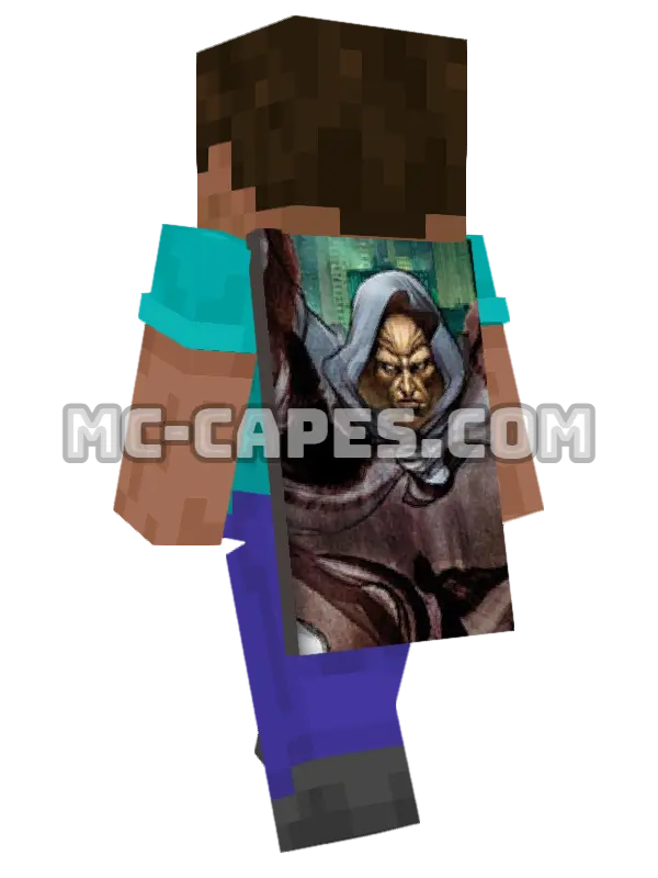 Cloak Minecraft cape worn on a player, seen from behind