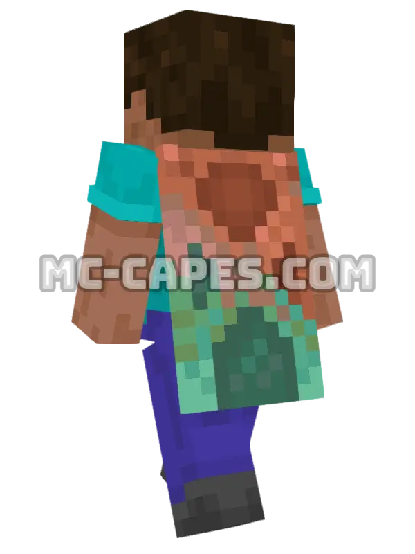 Copper Minecraft cape worn on a player, seen from behind