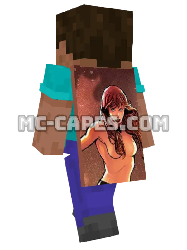 Crystal Minecraft cape worn on a player, seen from behind
