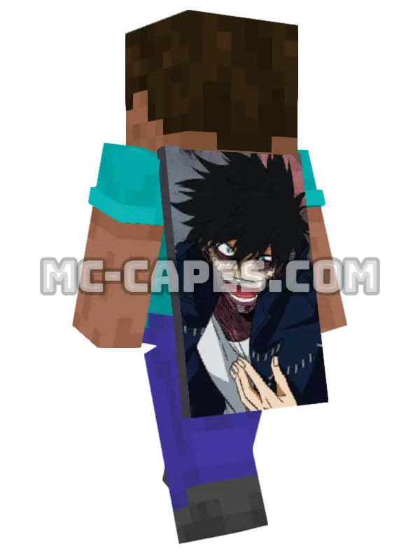 Dabi Minecraft cape worn on a player, seen from behind