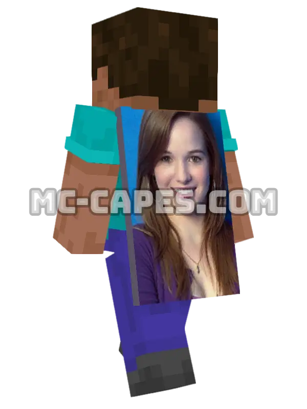Daphne Powell Minecraft cape worn on a player, seen from behind