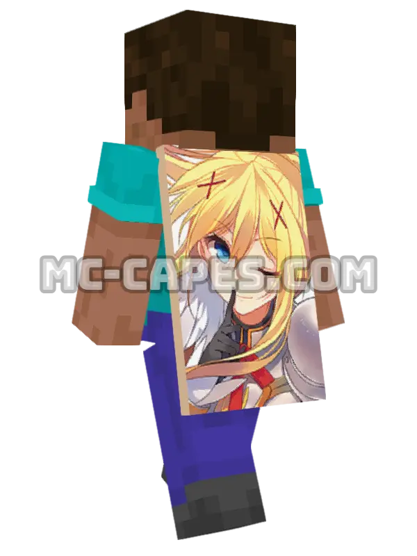 Darkness Minecraft cape worn on a player, seen from behind