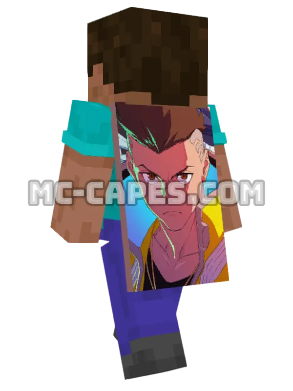 David Martinez Minecraft cape worn on a player, seen from behind