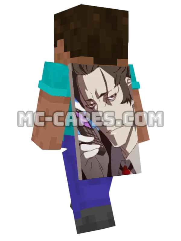 Deishuu Kaiki Minecraft cape worn on a player, seen from behind
