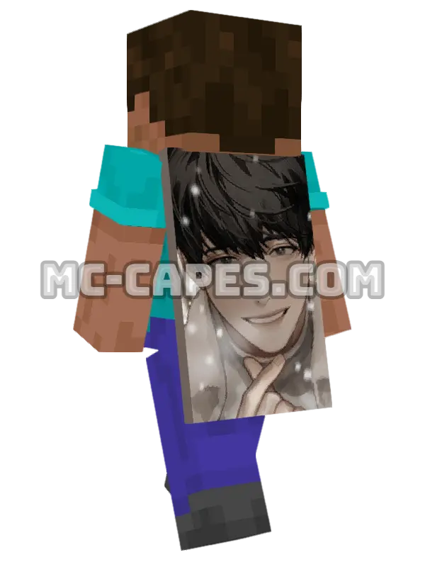 Dok-Ja Kim Minecraft cape worn on a player, seen from behind
