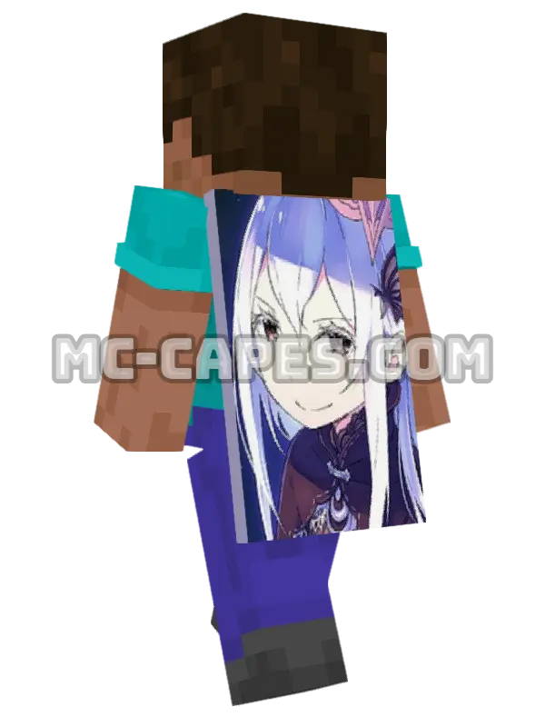 Echidna Minecraft cape worn on a player, seen from behind
