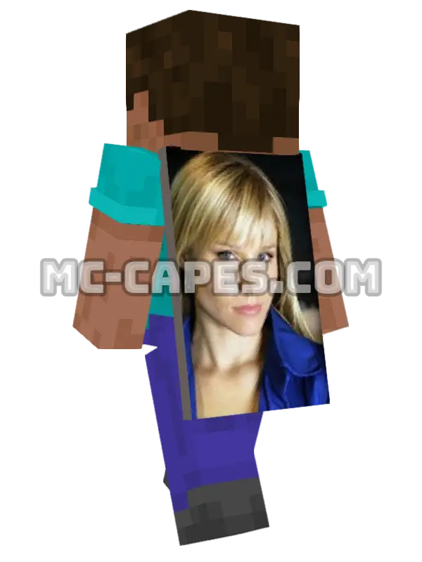 Elle Bishop Minecraft cape worn on a player, seen from behind