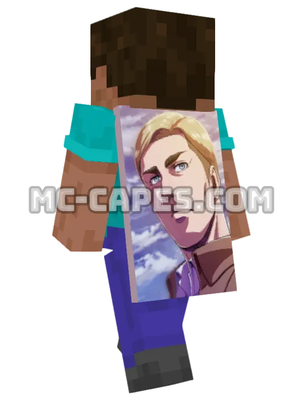 Erwin Smith Minecraft cape worn on a player, seen from behind