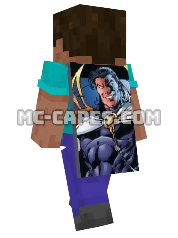 Exodus Minecraft cape worn on a player, seen from behind