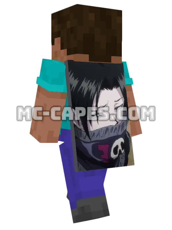 Feitan Portor Minecraft cape worn on a player, seen from behind