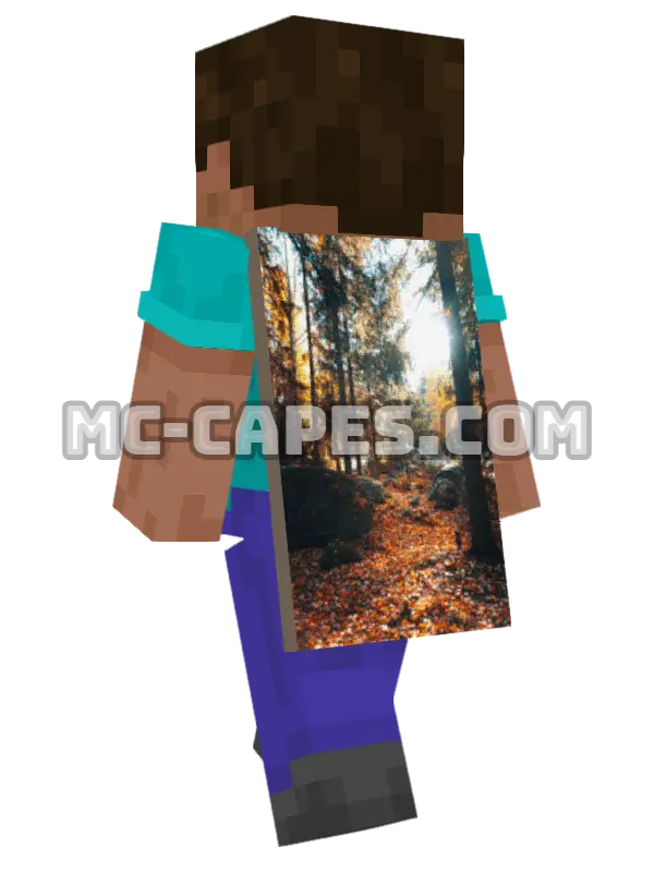 Finnish Forest Minecraft cape worn on a player, seen from behind