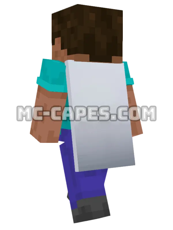 Foggy Lake Scene Minecraft cape worn on a player, seen from behind