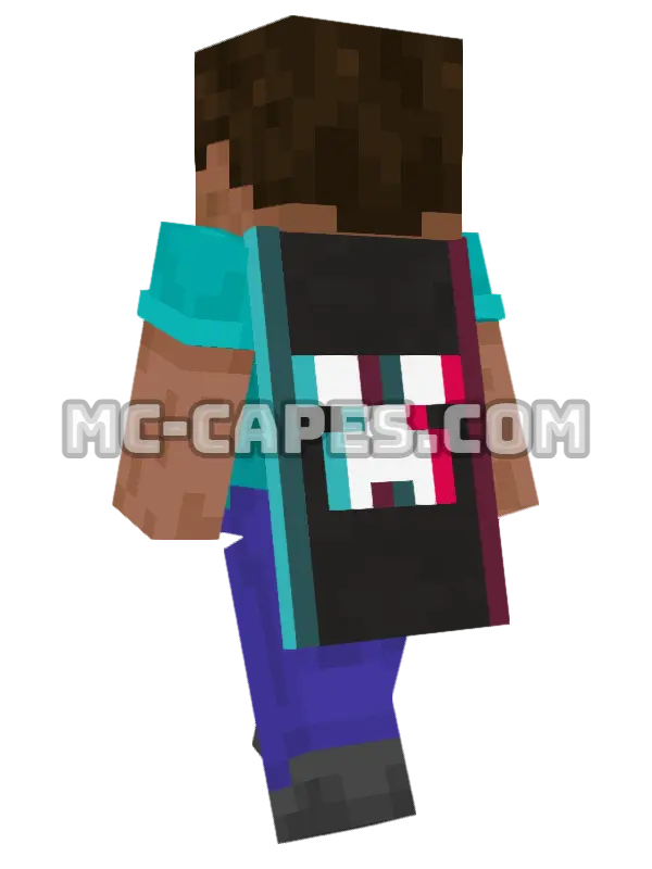 Follower's Minecraft cape worn on a player, seen from behind