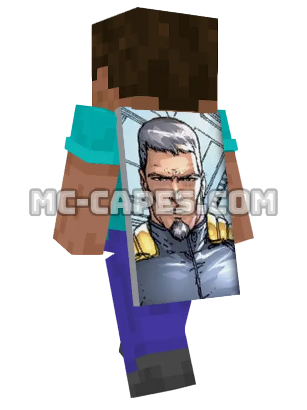 Forge Minecraft cape worn on a player, seen from behind