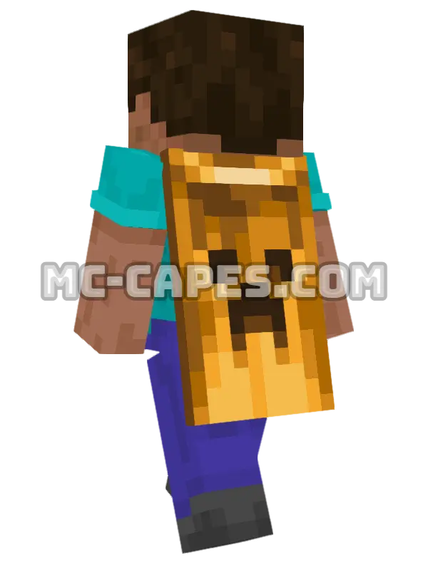 Founder's Minecraft cape worn on a player, seen from behind