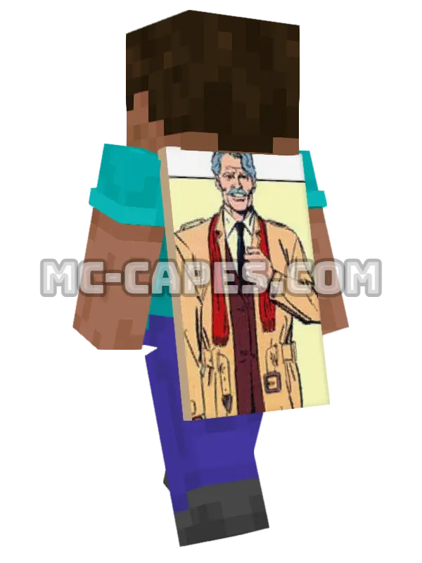 Franklin Storm Minecraft cape worn on a player, seen from behind