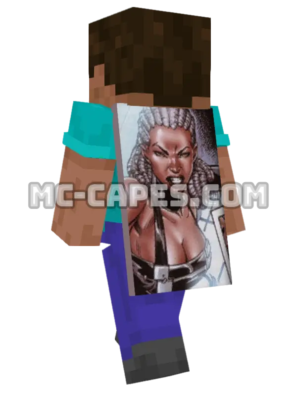 Frenzy Minecraft cape worn on a player, seen from behind
