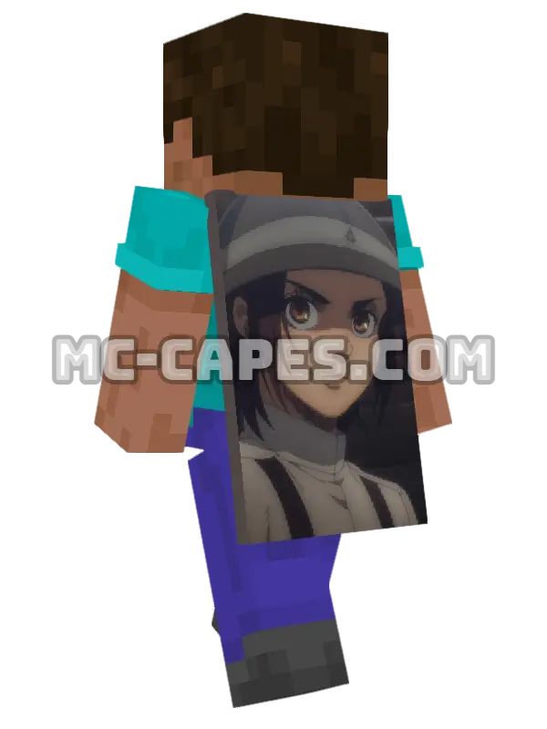 Gabi Braun Minecraft cape worn on a player, seen from behind