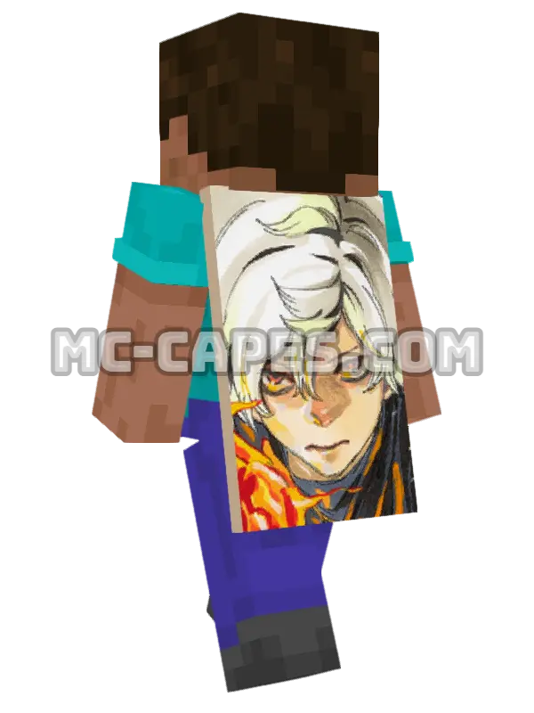 Gabimaru Minecraft cape worn on a player, seen from behind