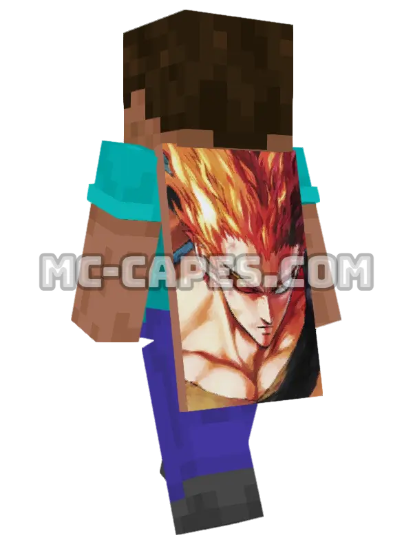 Garou Minecraft cape worn on a player, seen from behind