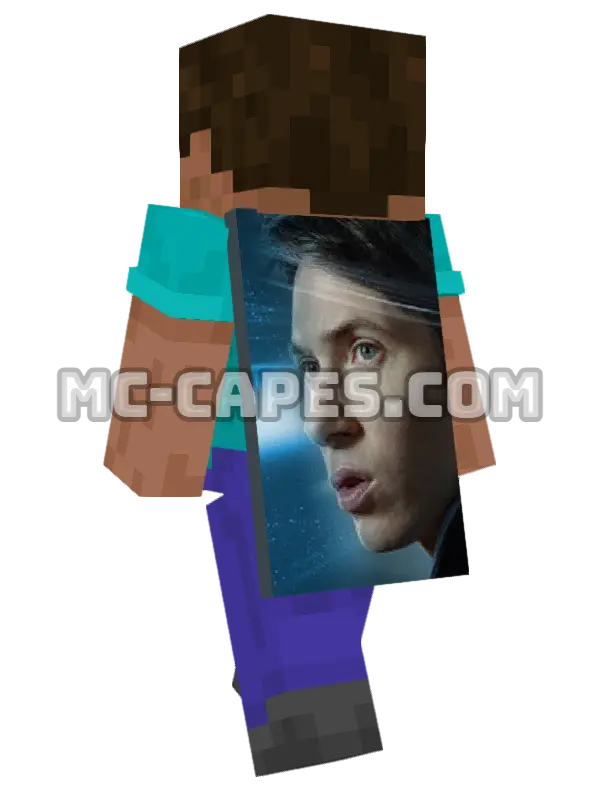 Gary Bell Minecraft cape worn on a player, seen from behind