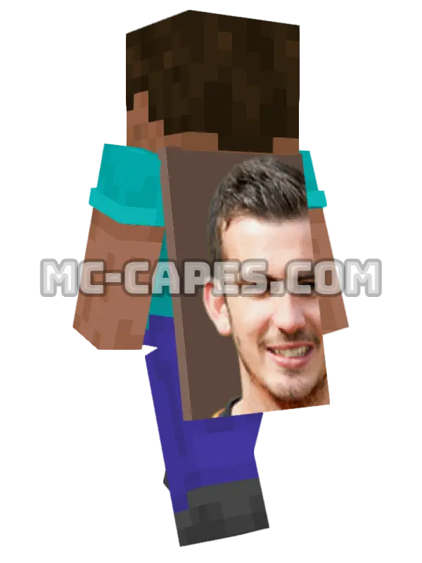 Gavi Minecraft cape worn on a player, seen from behind